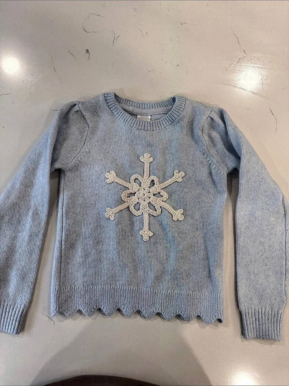 Gymboree Girls Blue Snowflake Sweater Size 7